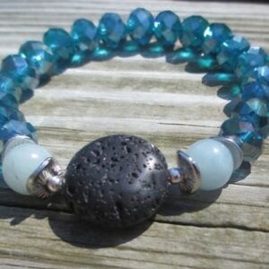 Essential Oil Beaded Bracelet, Lava Stone Bracelet Balancing Energier Diffuser
